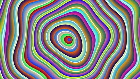 Floating concentric colored lines Stock Footage 134843170
