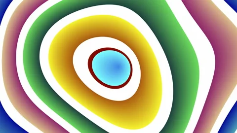 Floating concentric colored lines Stock Footage 134843363