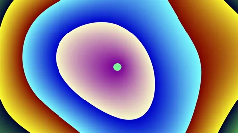 Floating concentric colored lines Stock Footage 134843485