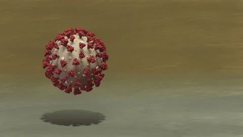 Floating Coronavirus inside the body, 3D Render, Virus Covid-19 Stock Footage 131551258
