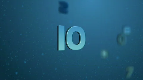 Floating Countdown Blue HD1080 Stockbeeldmateriaal 826145