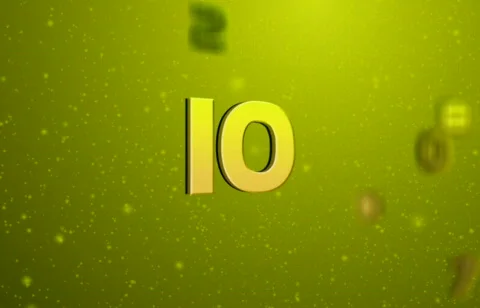 Floating Countdown Green NTSC 스톡 동영상 826138