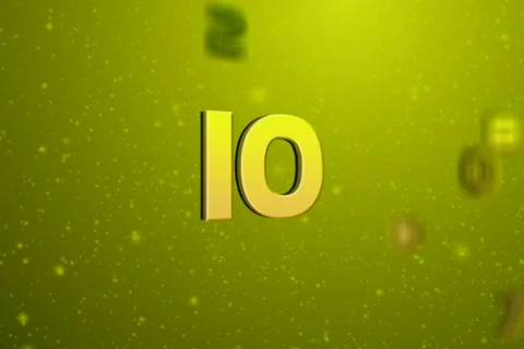 Floating Countdown Green NTSC Stockbeeldmateriaal 831891