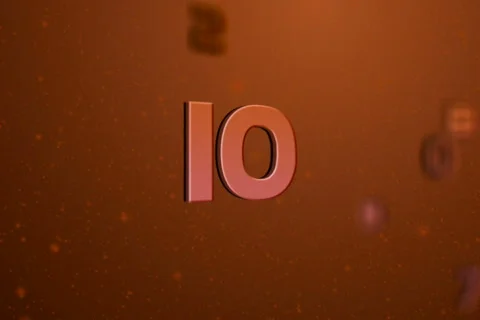 Floating Countdown Red NTSC Stockbeeldmateriaal 831890