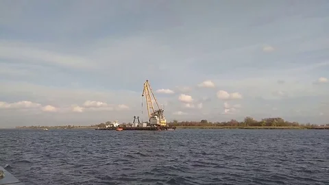 Floating crane-2 Stock Footage 104261037