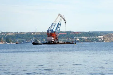 Floating crane Stock Photos