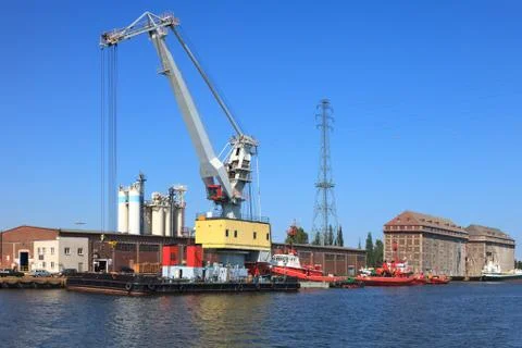 Floating crane Stock Photos