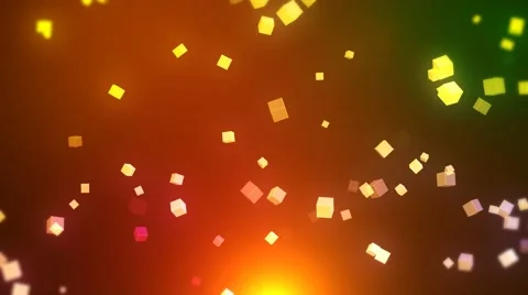 Floating Cube Particle Stock Footage 49605439