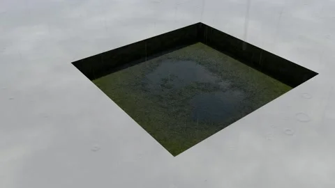 Floating Dark Water Puddle Platform 3D Render Видео 347176254