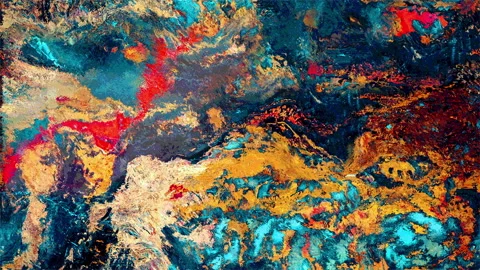 Floating Data Gold Textures in looping 4K stream Stock Footage 231690260