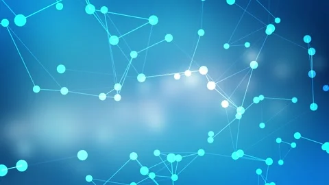 Floating data particles animation, seamless loop tech background, 4k. Stock Footage 334629680