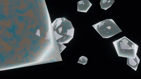 Floating Diamond Crystals Falling Vídeos de archivo 332126776