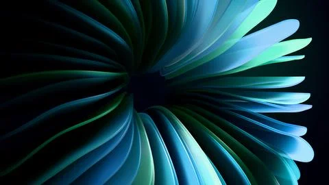 Floating Disc Arc In Minimal Abstract Space Stock Illustration