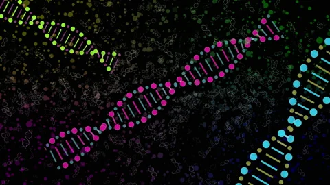 Floating DNA molecules Stock-Footage 170877229