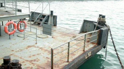 Floating dock Stock Footage 735002