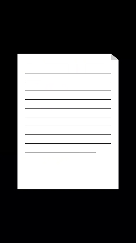 Floating Document Paper Loop Animation Video stock 346566200