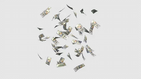 Floating Dollar Bills Stock Footage 248607775