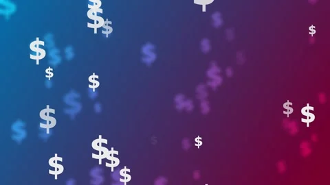 Floating dollar signs background showing money finance and profit concept a.. Stock Footage 339277946