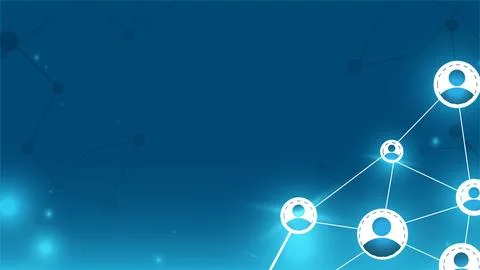 Floating dot people network, social network vector illustration Stock Illustration