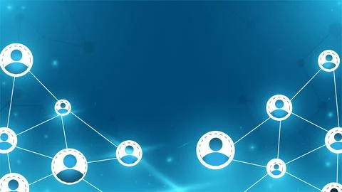Floating dot people network, social network vector illustration Stock Illustration