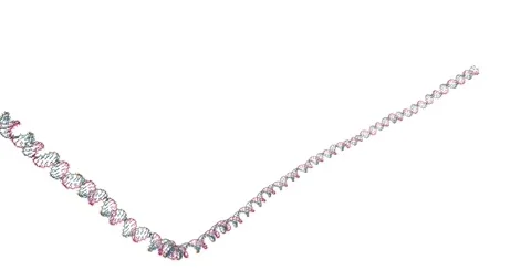 Floating Double Helix DNA Abstract 스톡 동영상 306536605