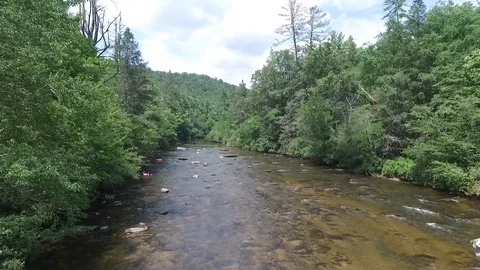 Floating down a river Video stock 95157683