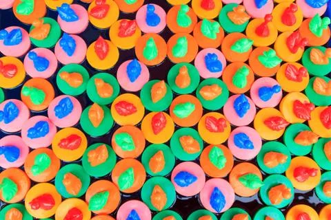 Floating ducks Stock Photos