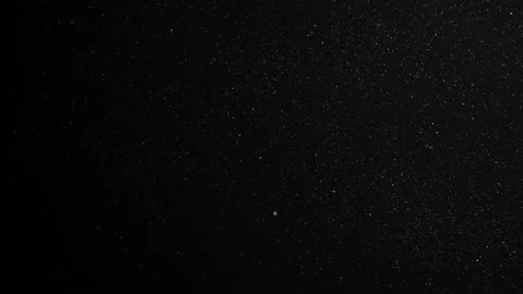 Floating Dust Particles on Black Background in Slow Motion Like Stars in Space Stock Footage
