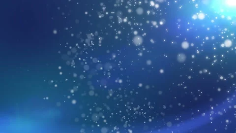 Floating dust particles on blue background in slow motion. Stock Footage 147128230