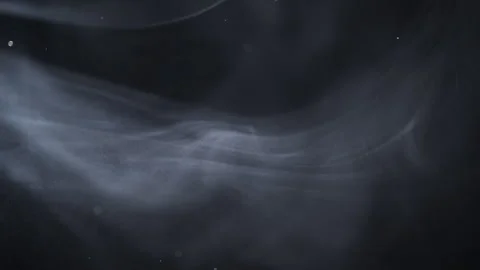 Floating Dust Particles Drifting on Black Background, Mystical Aura Overlay Stock Footage 336622182