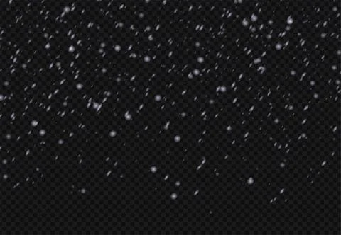 Floating dust particles or snow overlay on a black background, creating a soft Stock Illustration