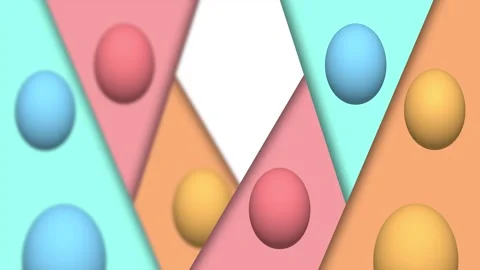 Floating egg animation with blur effect. colorful floating easter eggs anim.. Stock Footage 306079289