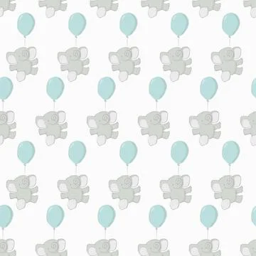 Floating Elephant Pattern Floating Elephant Seamless Pattern Copyright: xZ... Stock Photos