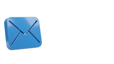 Floating email icon isolated on white with copy space Stock Footage 339340603