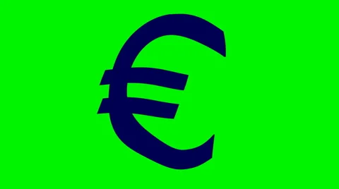 FLOATING EURO SIGN Stock Footage 40796978