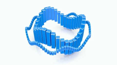Floating exchange rate. Seamless loop, blue Stock Footage 46802203