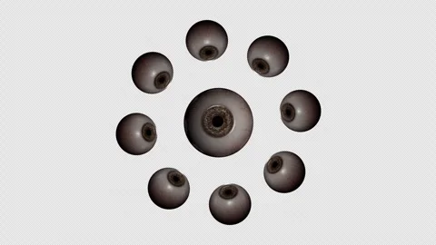 Floating Eyeballs  Seamless VJ Background Stock Footage 313027651