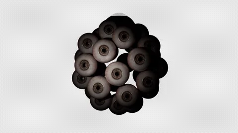 Floating Eyeballs  Seamless VJ Background Stock Footage 313030806