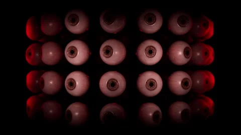 Floating Eyeballs  Seamless VJ Background Stock Footage 313034741