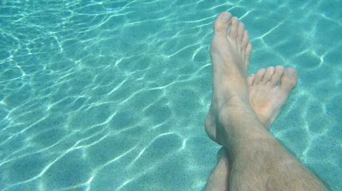 Floating Feet 1 Stock Footage 736163