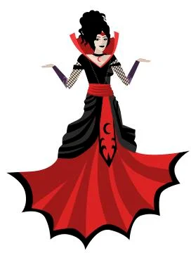 Floating female vampire Stock Illustration