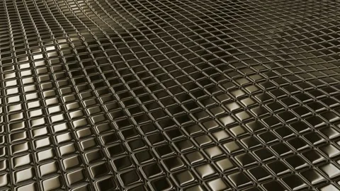 Floating Field of Platinum Cubes, Background, Reflection, Exclusive Stock Footage 271026483