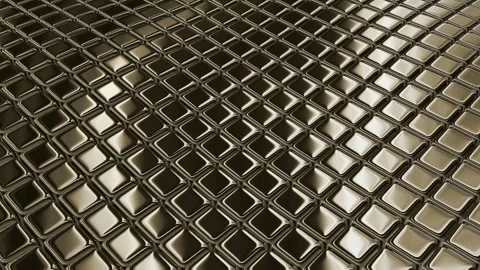 Floating Field of Platinum Cubes, Background, Exclusive, Reflection Stock Footage 271026532