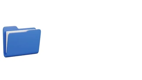 A floating file isolated on white with copy space Stock Footage 339340642