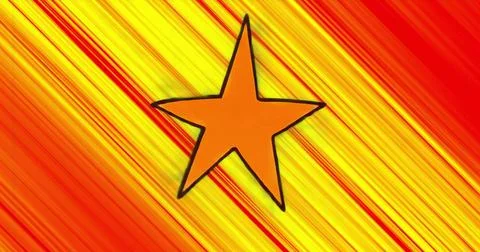 Floating five-pointed orange star on abstract diagonal gradient background, with 스톡 일러스트