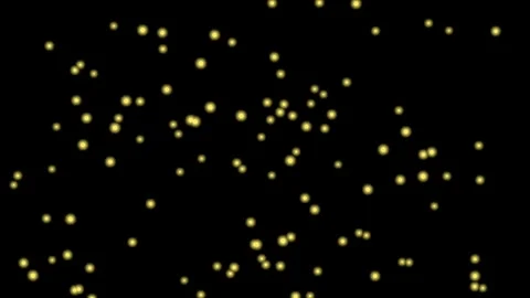 Floating flashes of light fill the black screen Stock Footage 322711054