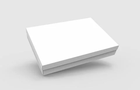 Floating flat blank box Stock Photos