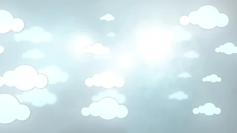 Floating Flat Clouds Background Stock-Footage 96280846