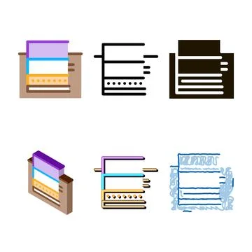 Floating foundation icon clean vector outline Stock Illustration