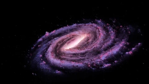 Floating galaxy in space, Stock Footage 116808647